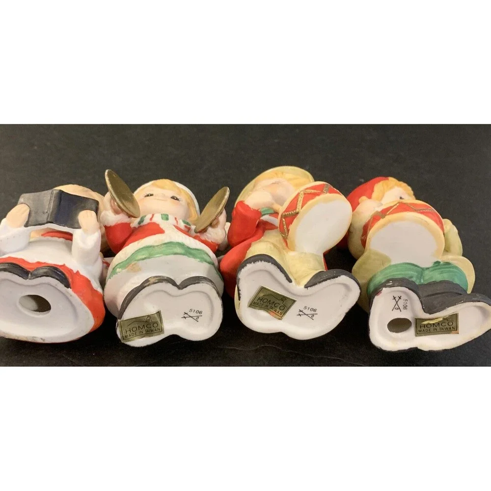Three Homco Christmas Bisque Children Figures 5106 - Picture 10 of 10
